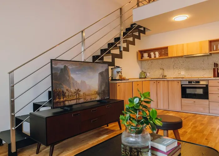 アパート Modern Mezzanine At Jecna St プラハ
